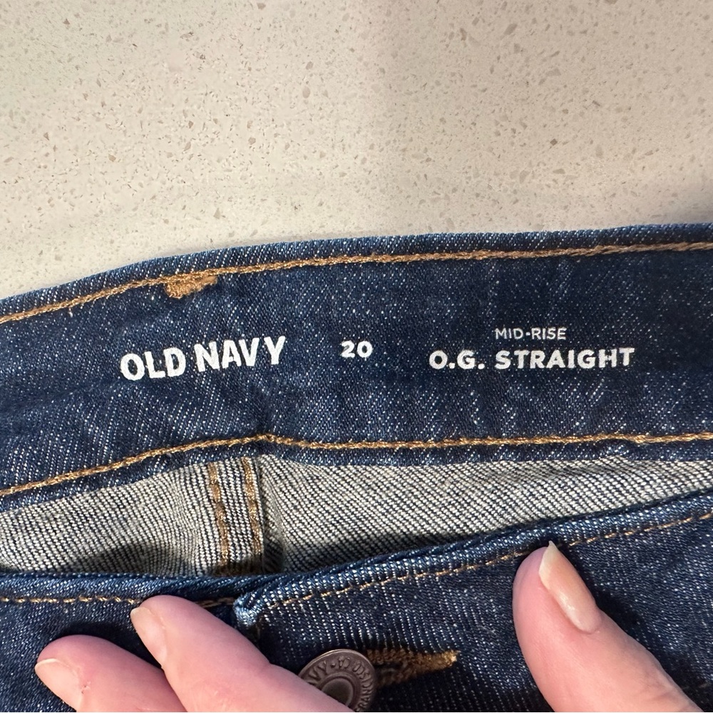 Old Navy O.G. Straight Mid Rise Women's High Rise Indigo Jeans Size 20 - Picture 5 of 12